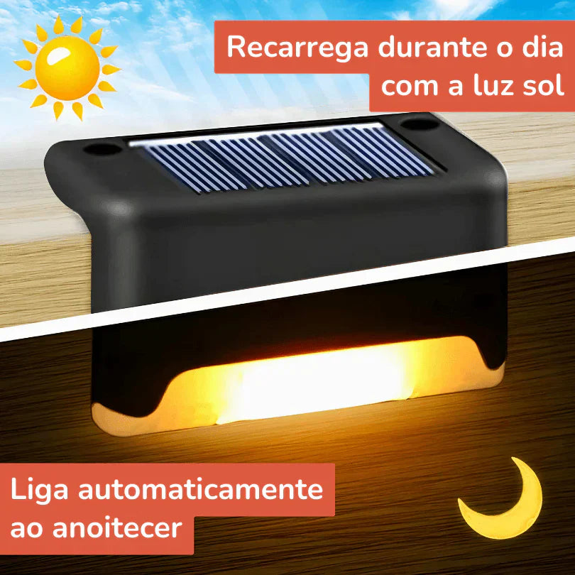 KIT Iluminação 8 Luminárias Solares para Áreas Externas - SolarBright™
