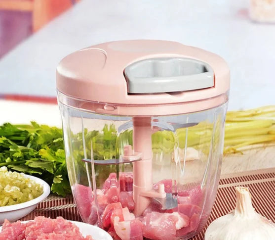 Processador Manual de Alimentos Inox - 5 Lâminas 900ml- LEVE DOIS POR 174.00 PROMOÇÃO POR TEMPO LIMITADO! ATE 31-03-25. APROVEITE!
