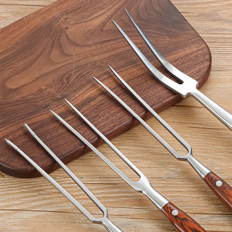 Garfo de Churrasco Em Aço Inoxidável, Portátil Beef Grill - Acessórios Para Churrasco