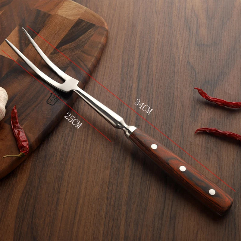Garfo de Churrasco Em Aço Inoxidável, Portátil Beef Grill - Acessórios Para Churrasco