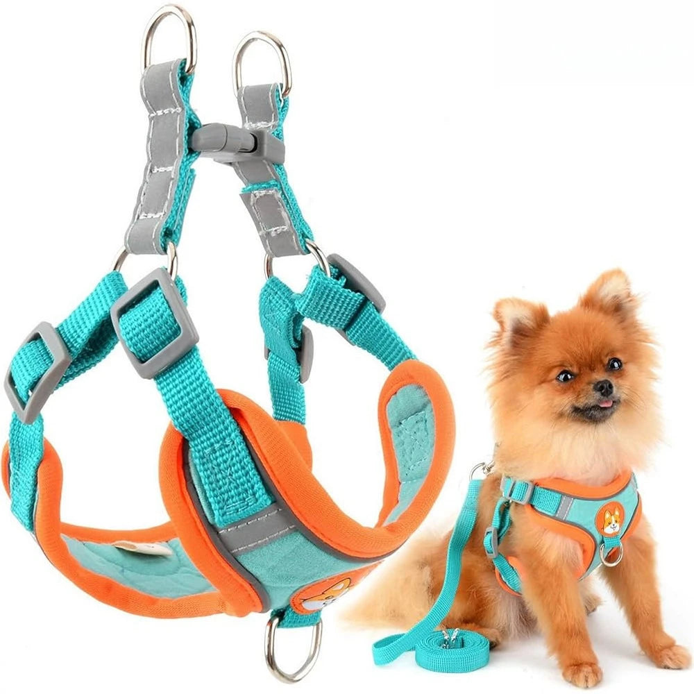 Coleira Peitoral Ajustavel - Para Cães Gatos, Material Nylon Ergonômico Seguro