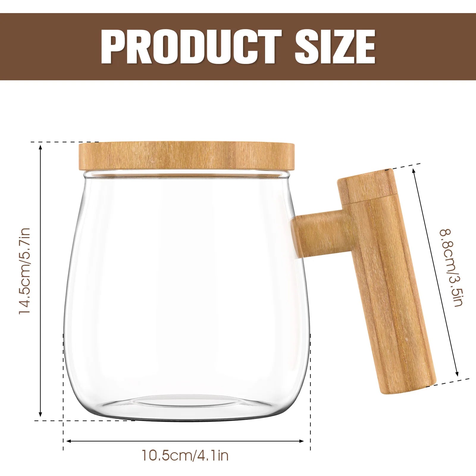 Caneca Mixer Elétrica de Vidro - 400ml Automático