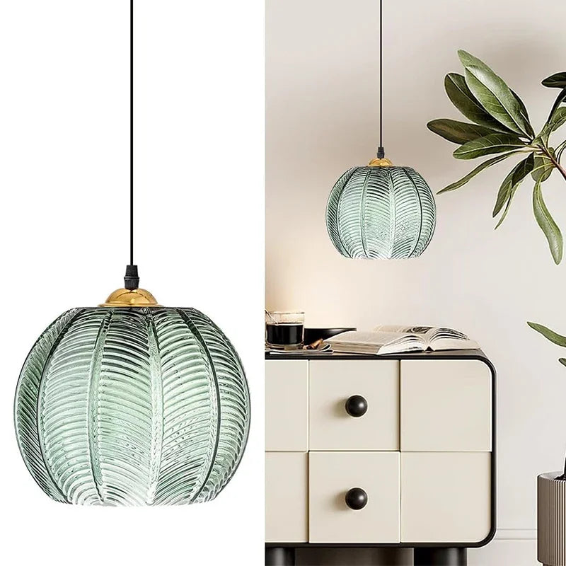 Luminária Pendente Nórdica de Vidro Colorida-Luminária Decorativa Interna