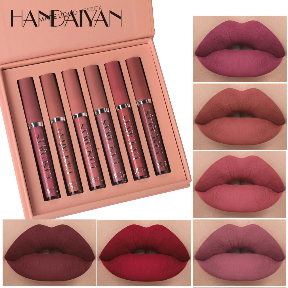 Baton Handaiyan- Batom de Longa Duração com Efeito Matte - Compre 3 Leve 6
