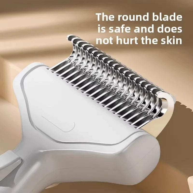 Pet Hair Knot Comb Cat Specific Hair Removal Comb Stainless Steel Cleaning Brush Press The Button To Remove Comb Hair