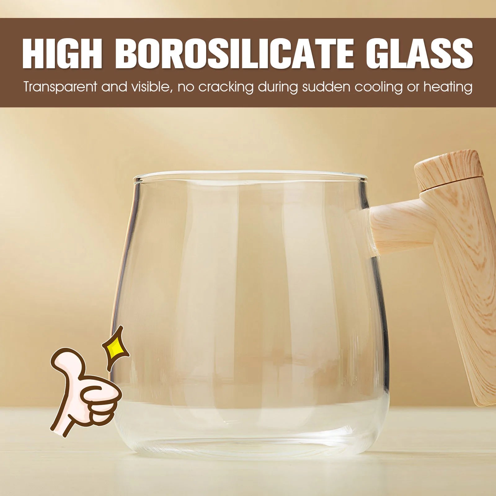 Caneca Mixer Elétrica de Vidro - 400ml Automático
