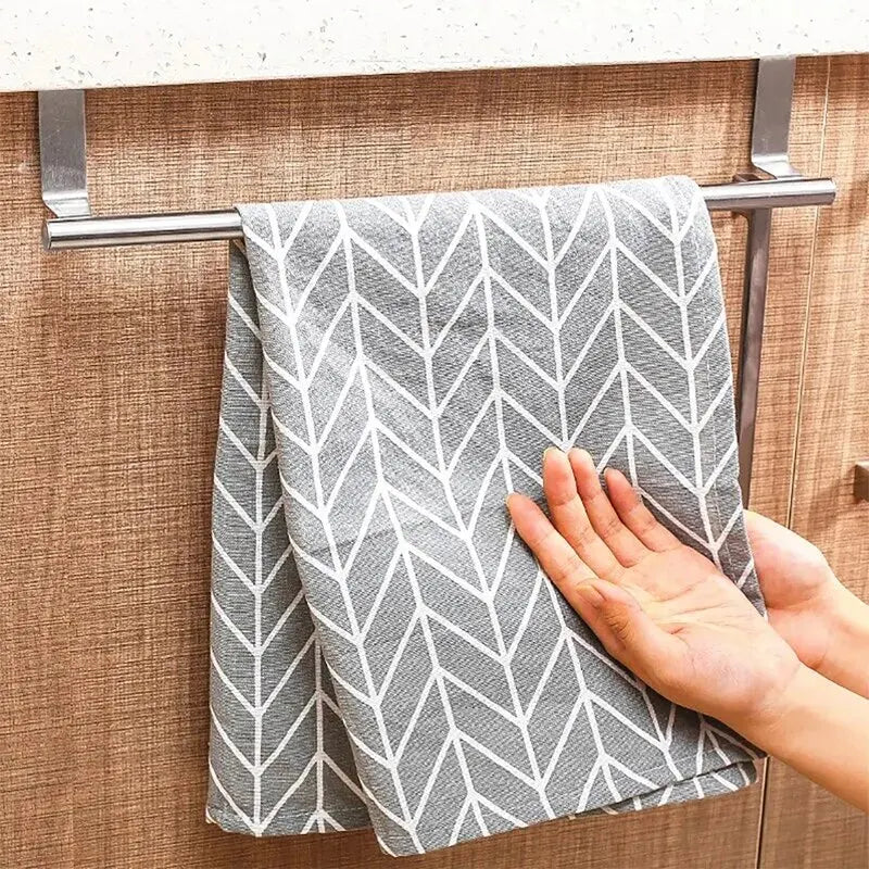 Toalheiro sobre a porta, suporte para toalhas, suporte para pendurar, aço inoxidável, banheiro, cozinha, armário, toalha