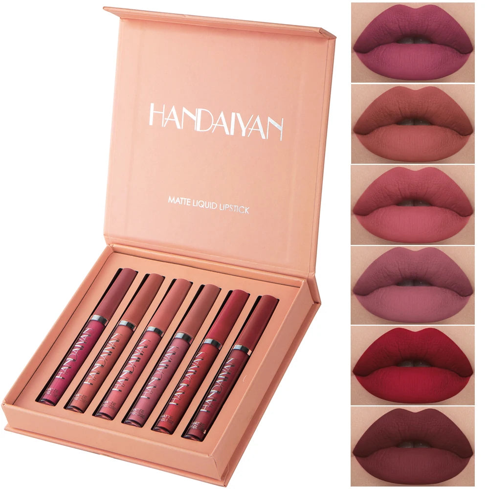 Baton Handaiyan- Batom de Longa Duração com Efeito Matte - Compre 3 Leve 6