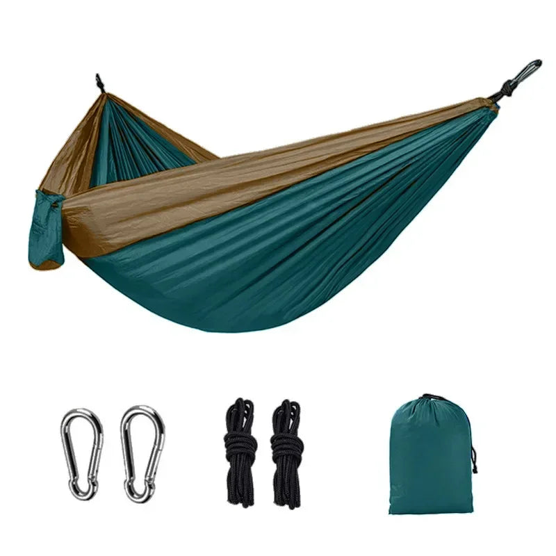 Rede portátil para acampamento ao ar livre - Rede de nylon de alta resistência cama suspensa