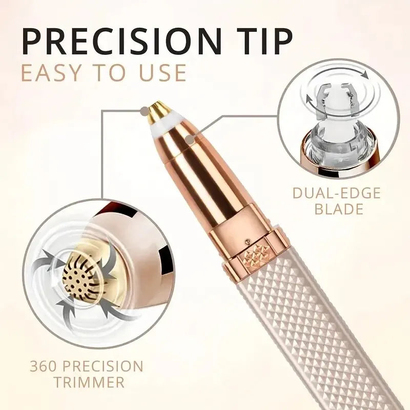 Depilador Facial de Alta Precisão- Painless- 2 em Um. Com Luz de Led