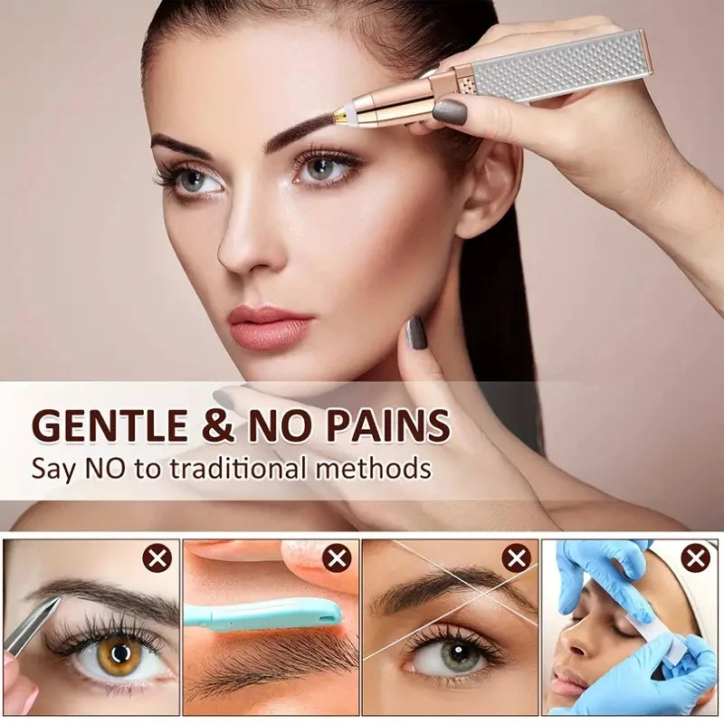 Depilador Facial de Alta Precisão- Painless- 2 em Um. Com Luz de Led