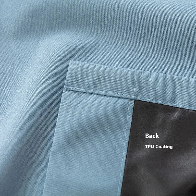 Cortinas blackout com interlinha preta, painel fino e leve para quarto, sala de reuniões, escritório, 1 peça