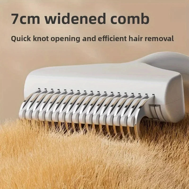 Pet Hair Knot Comb Cat Specific Hair Removal Comb Stainless Steel Cleaning Brush Press The Button To Remove Comb Hair