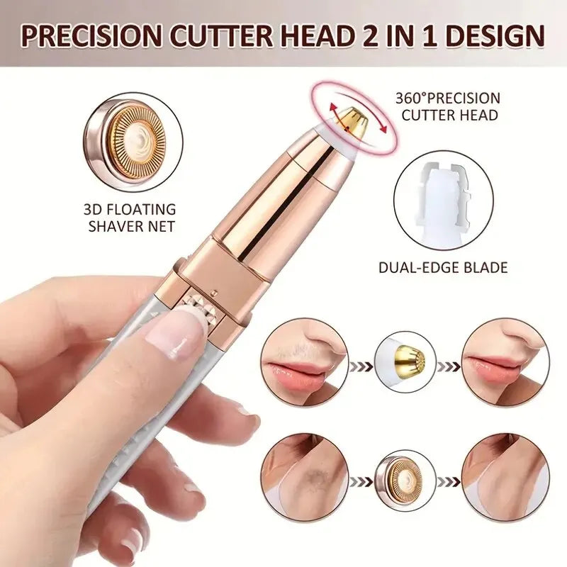 Depilador Facial de Alta Precisão- Painless- 2 em Um. Com Luz de Led