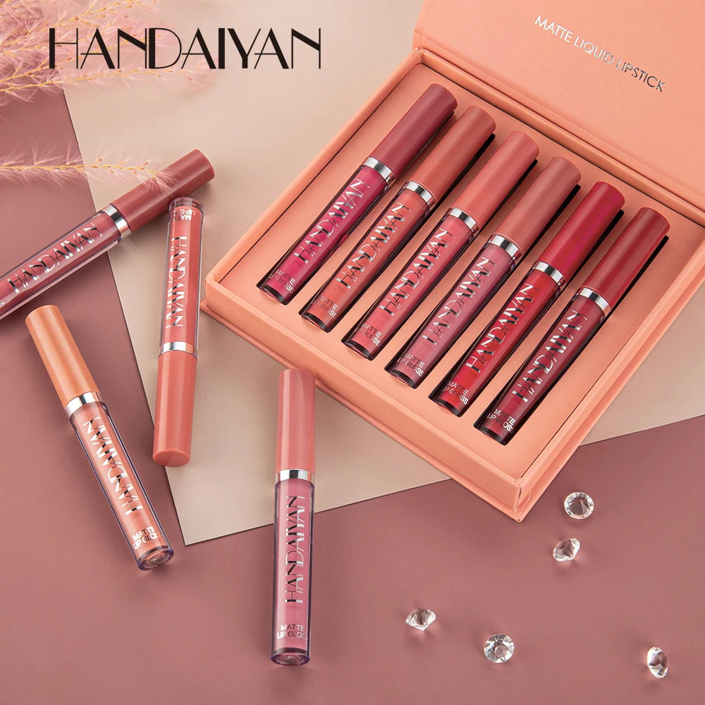 Baton Handaiyan- Batom de Longa Duração com Efeito Matte - Compre 3 Leve 6