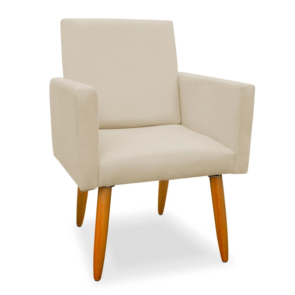 Cadeira Decorativa Nina Pé Palito Suede