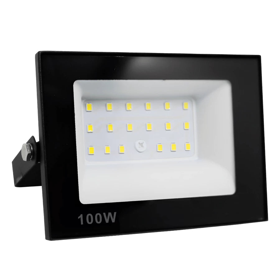 Kit 5 Refletor Led 100w Holofote Prova D'água Bivolt Luz Branco Frio