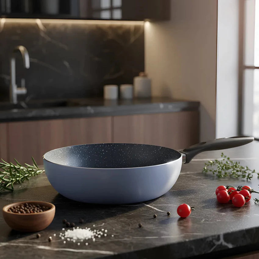 Frigideira Wok Cerâmica Antiaderente -2,65 Litros- Ø24cm e Ø28cm