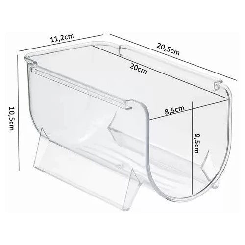 Kit 2x Suporte Organizador De Garrafas Vinho Refrigerantes Geladeira Empilhável