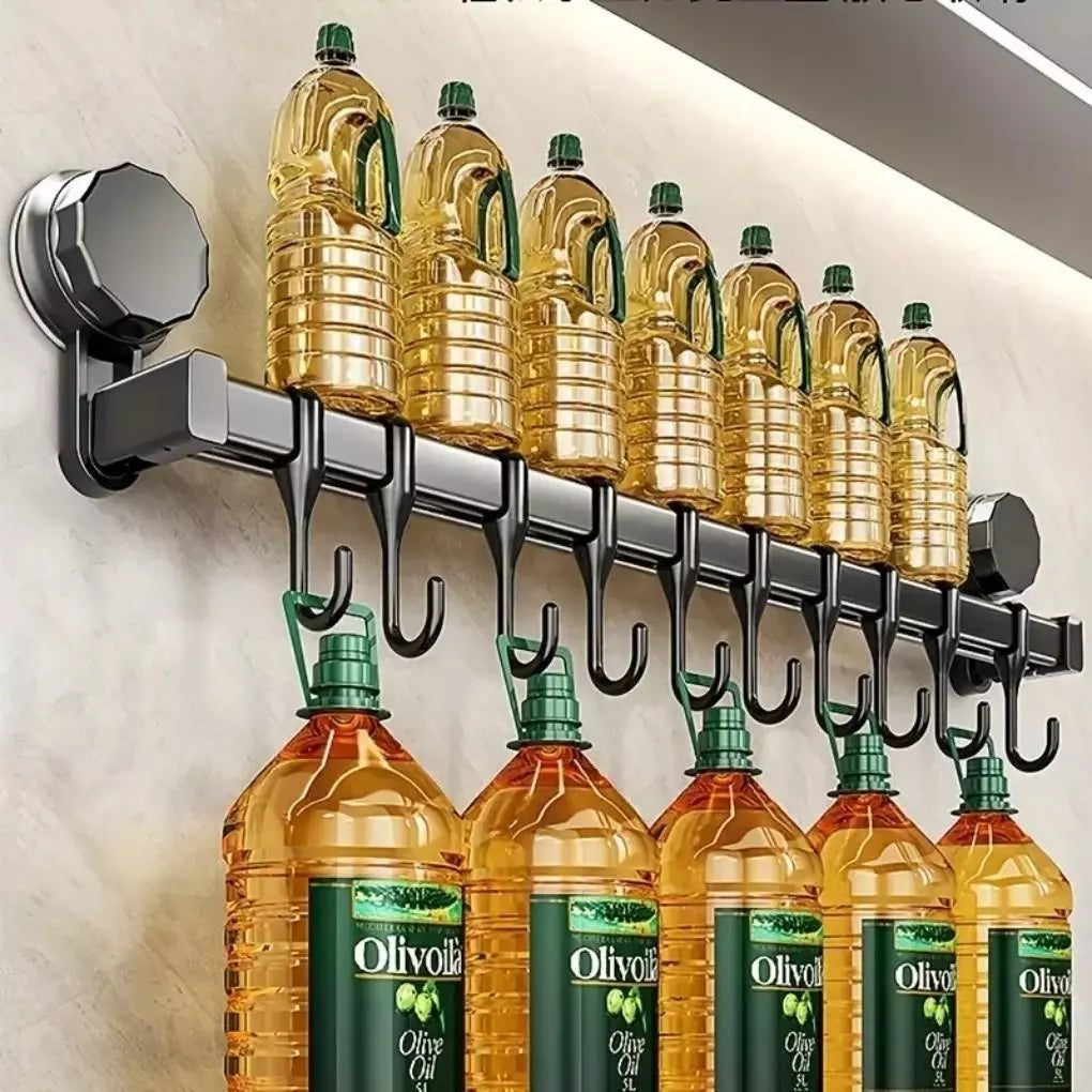 Cabides de Gancho para Cozinha -Rack de Montagem na Parede Sem Perfuração de parede