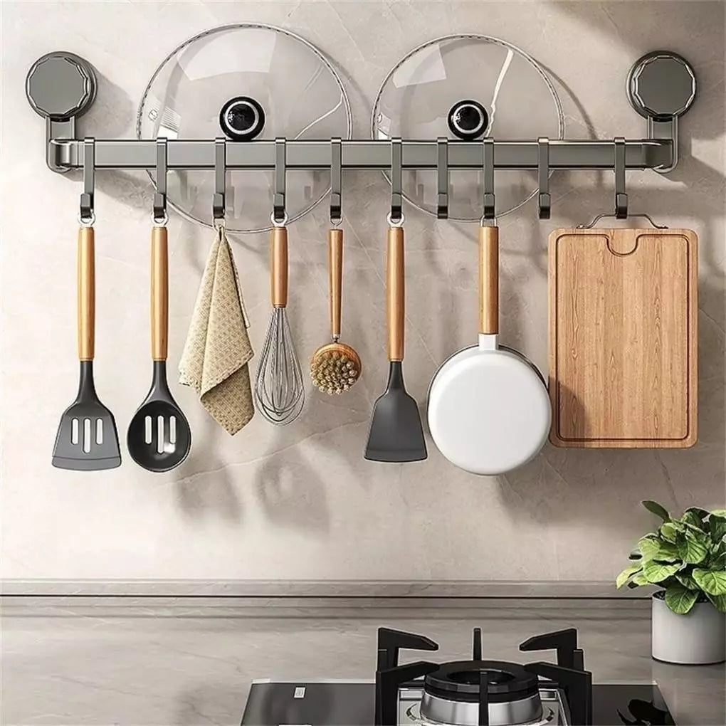 Cabides de Gancho para Cozinha -Rack de Montagem na Parede Sem Perfuração de parede