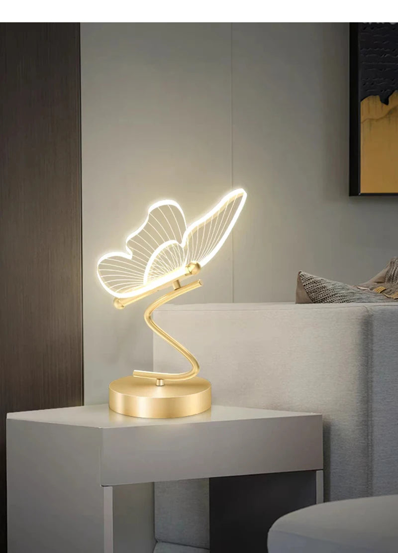 Luminária Abajur de mesa - Borboleta Luxo