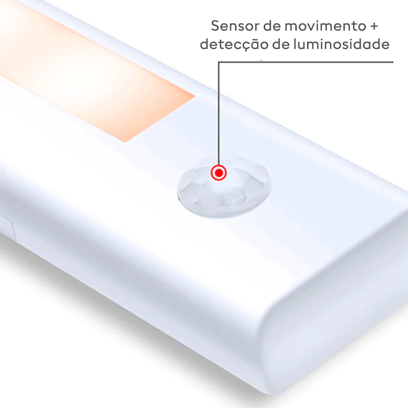 Luminária Luz Led Sensor Presença Armário Recarregável