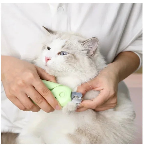 Cortador de Unhas Para Cães e Gatos Pet Alicate e Lixa Com Led e Tesoura Completa
