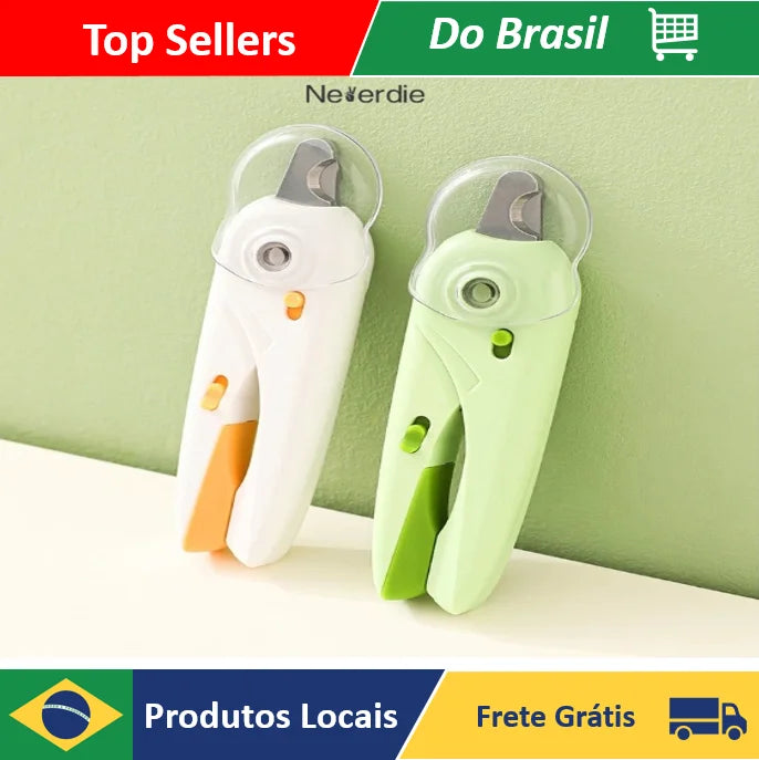 Cortador de Unhas Para Cães e Gatos Pet Alicate e Lixa Com Led e Tesoura Completa