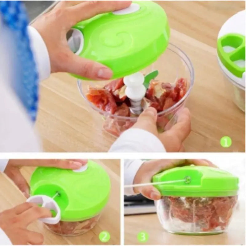 Processador de Alimentos Manual Premium 3 Lâminas Inox 500ML-PROMOÇÃO POR TEMPO LIMITADO! ATE 31-03-25. APROVEITE! LEVE DOIS POR R$ 67.70