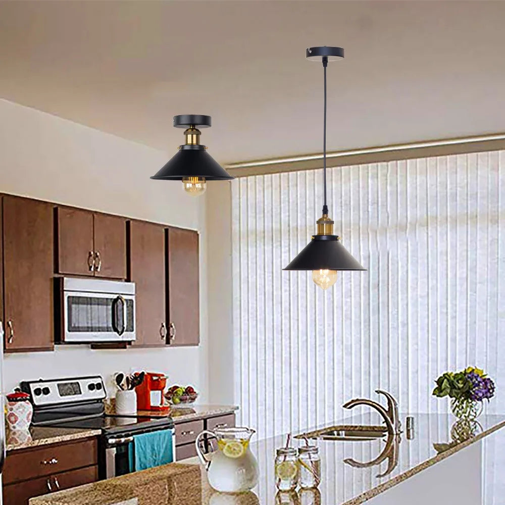 Pendente Retro Industrial com LED Decorativo