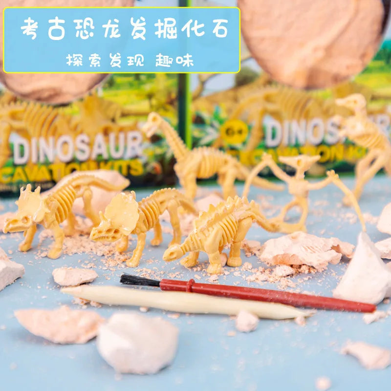 Kit de  escavação de fósseis de Dinossauros-Jurassic  Escavação Arqueológica -Brinquedos educacionais