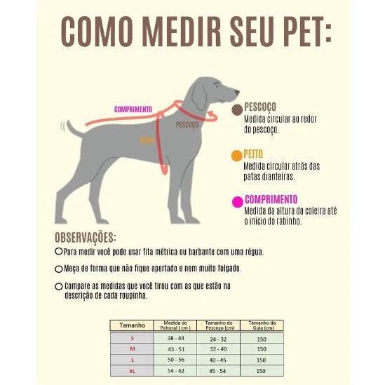 Coleira Peitoral Ajustavel - Para Cães Gatos, Material Nylon Ergonômico Seguro