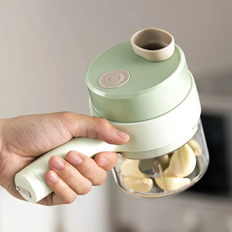 Portable Electric Vegetable Chopper Mini Food Processor Fruit Vegetable Crusher Garlic Masher Cutter Slicer Kitchen Gadgets