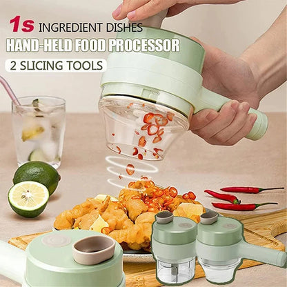 Portable Electric Vegetable Chopper Mini Food Processor Fruit Vegetable Crusher Garlic Masher Cutter Slicer Kitchen Gadgets