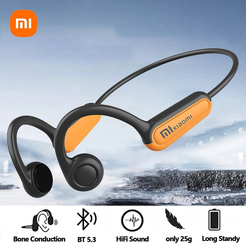 Fone de Ouvido por Condução Óssea Bluetooth 5.3 Resistente a Água