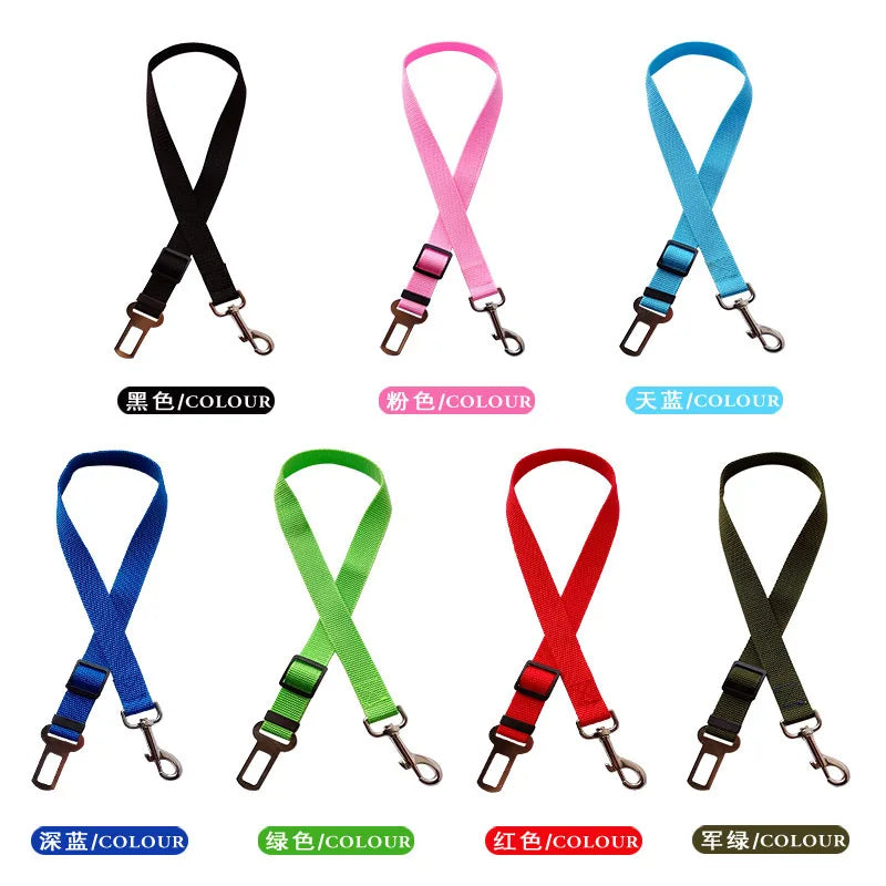 Cinto de segurança pet universal compatível com todos os modelos de veículos para cães e gatos viagem
