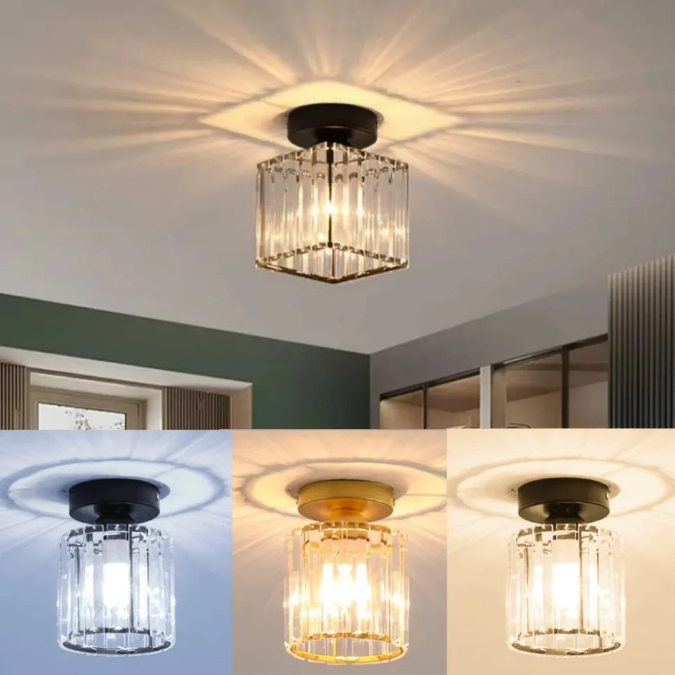 Luminária de Teto Nórdica em Acrílico LED para Corredor, Soquete E27- Ideal para Sala de Estar, Quarto e Iluminação interna. Alimentação: AC 85-265V.