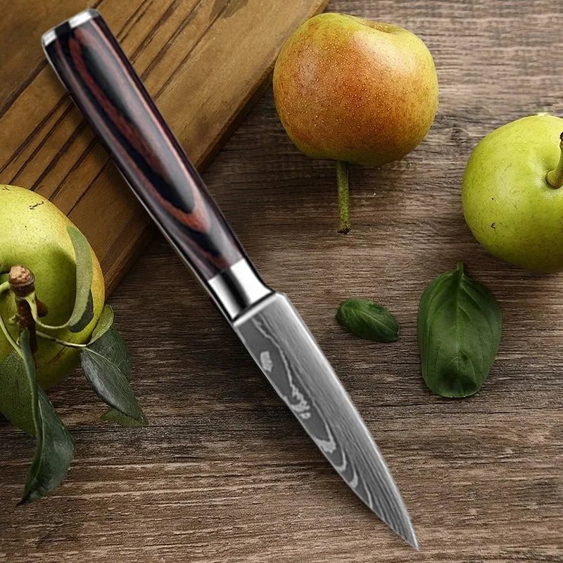 Small Fruit Meat Peeling Knife 3.5"/5" Forged Utility Paring Slicing Cleaver Razor Sharp Stainless Steel Boning Butcher Knife