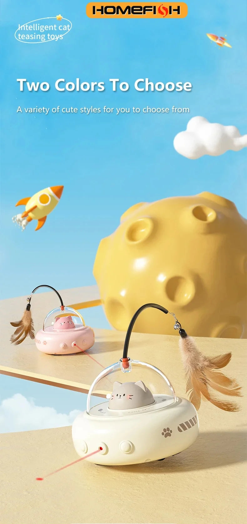 Brinquedo Interativo Inteligente 3 em 1 para Gatos