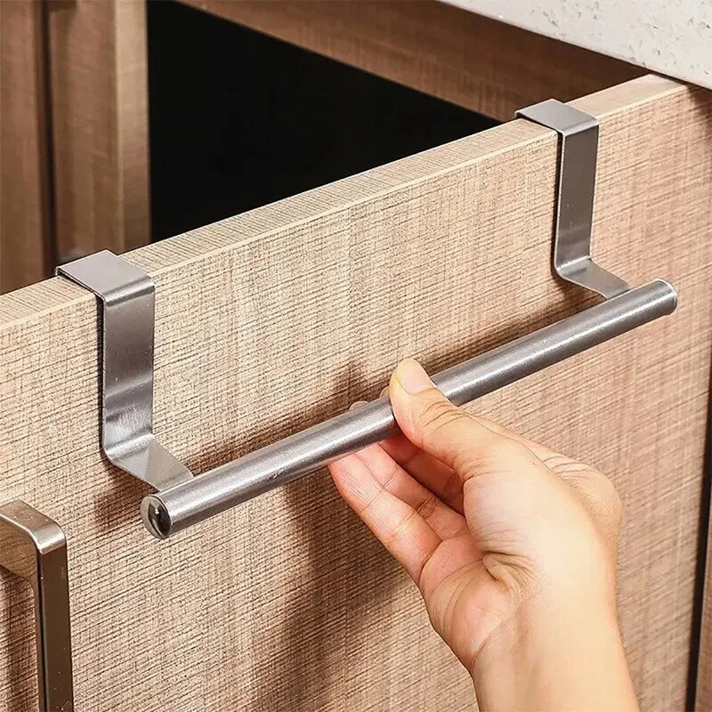 Toalheiro sobre a porta, suporte para toalhas, suporte para pendurar, aço inoxidável, banheiro, cozinha, armário, toalha