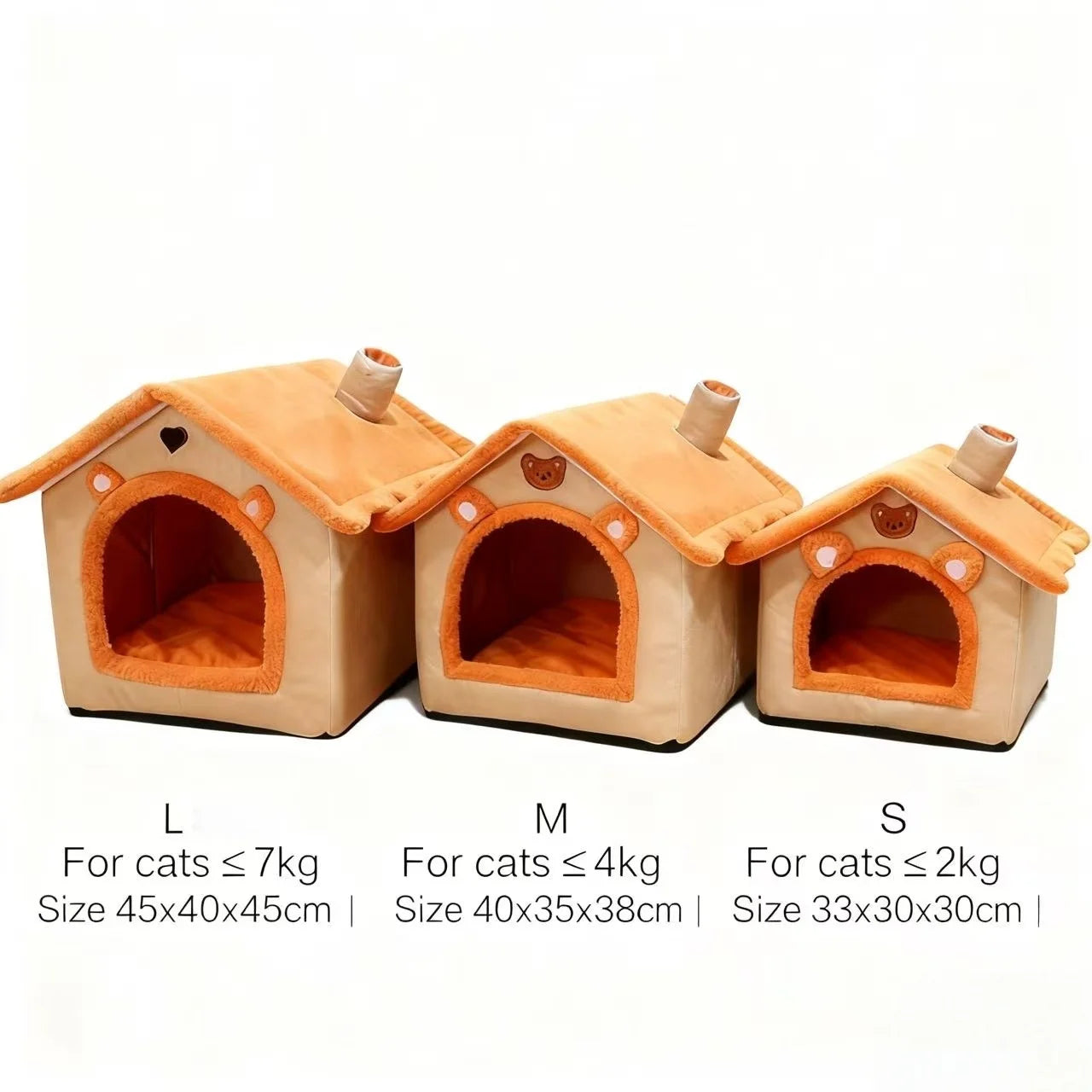 Casinha Portátil - Cama Lavável Quente e Peludo para Caes e Gatos