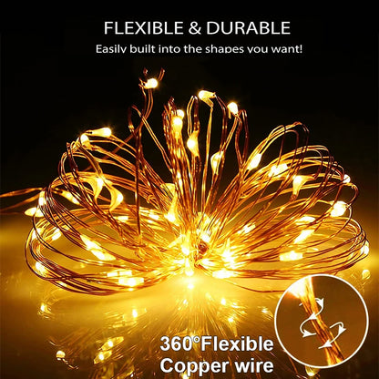 Solar LED String Lights Outdoor Waterproof Festoon Garden Decor Christmas Fairy Garland String Lights