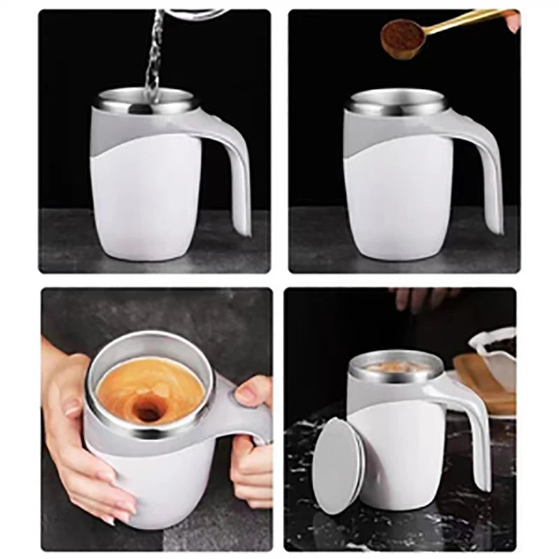 Caneca de Café Mixer Automática  Com Misturador Automático -  Elétrica - Aço Inóxidável