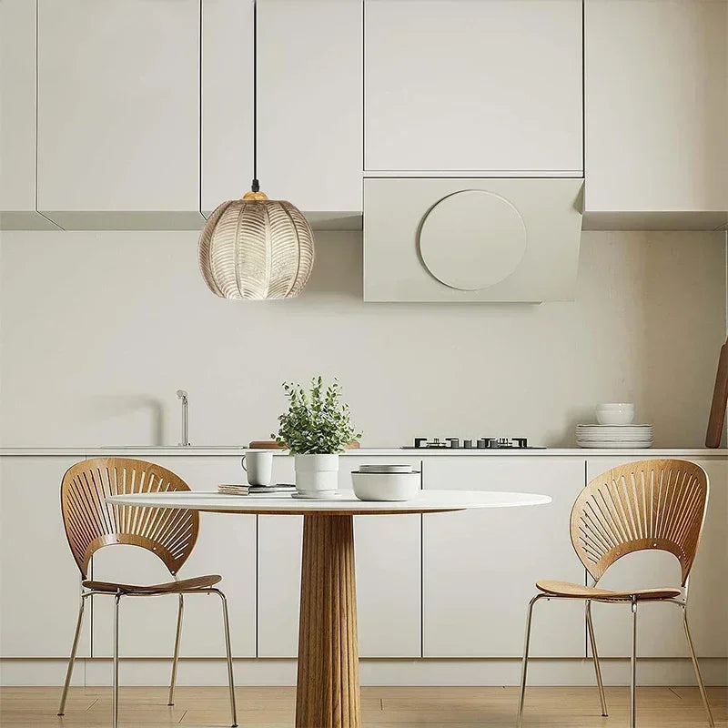 Luminária Pendente Nórdica de Vidro Colorida-Luminária Decorativa Interna