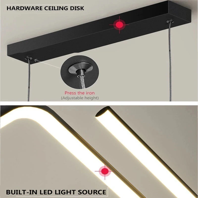 Luminária Pendente Duplo- Minimalista- Led Moderno Raio