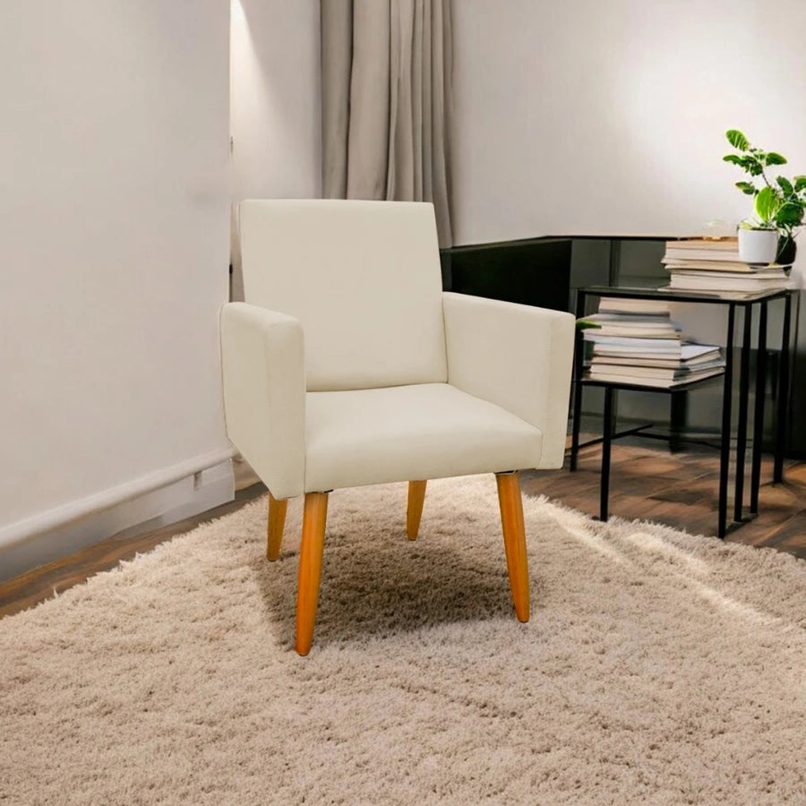 Cadeira  Decorativa Nina Pé Palito Suede