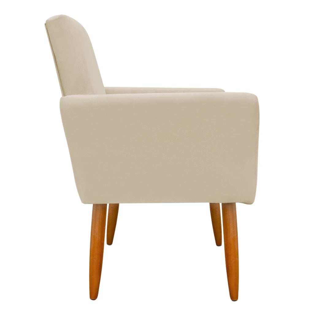 Cadeira  Decorativa Nina Pé Palito Suede