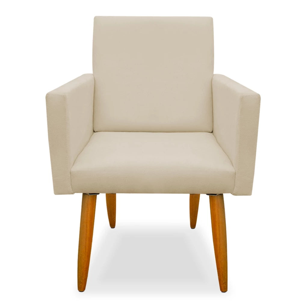 Cadeira  Decorativa Nina Pé Palito Suede