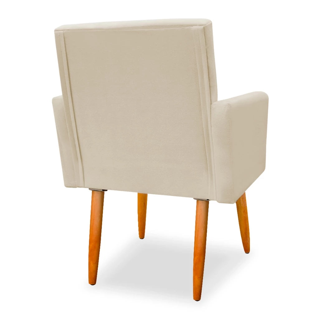 Cadeira  Decorativa Nina Pé Palito Suede